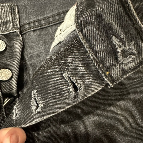 Re/Done 70s Straight Jeans in Black NWT Size 25 - Picture 7 of 11